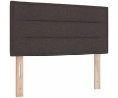 LED galvūgalis su LED juostelėmis Tamsiai rudas 80 cm audinys