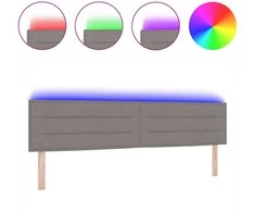 LED galvūgalis Taupe audinys
