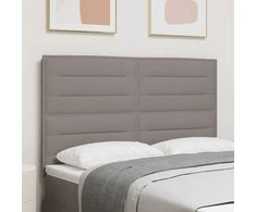 LED galvūgalis su LED juostelėmis Taupe 144 cm audinys