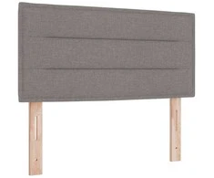 LED galvūgalis su LED juostelėmis Taupe 80 cm audinys