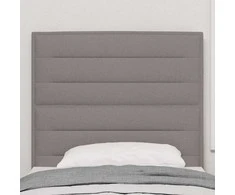 LED galvūgalis su LED juostelėmis Taupe 90 cm audinys