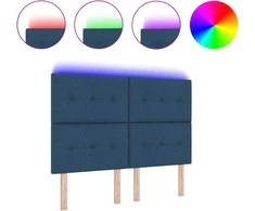 LED galvūgalis su LED juostelėmis Mėlyna 144 cm audinys
