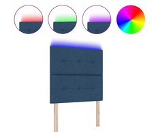 LED galvūgalis su LED juostelėmis Mėlyna 90 cm audinys