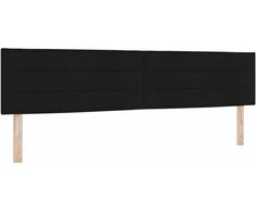 LED galvūgalis su LED juostelėmis Juodas 200 cm audinys