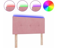 LED galvūgalis su LED juostelėmis Rožinė 100 cm Aksomas