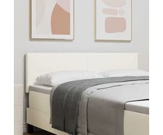 LED galvūgalis su galvūgalio Kreminė 144 cm Kordūrinis audinys
