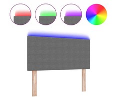 LED galvūgalis Šviesiai pilka 100 cm Kordūrinis audinys