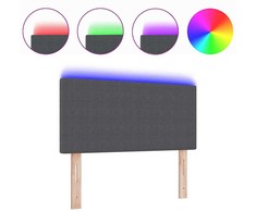 LED galvūgalis Tamsiai pilka 100 cm Kordūrinis audinys