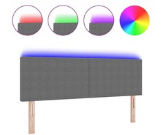 LED galvūgalis Šviesiai pilka 160 cm Kordūrinis audinys