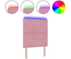 LED galvūgalis su LED juostelėmis Rožinė 80 cm Aksomas