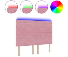LED galvūgalis su LED juostelėmis Rožinė 160 cm Aksomas