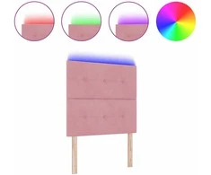LED galvūgalis su LED juostelėmis Rožinė 90 cm Aksomas