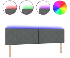 LED galvūgalis Pilka 180 cm audinys