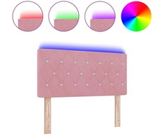 LED galvūgalis su LED juostelėmis Rožinė 100 cm Aksomas