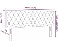 LED galvūgalis su LED juostelėmis Tamsiai mėlyna 144 cm Aksomas