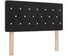 LED galvūgalis su LED juostelėmis Juodas 90 cm Aksomas