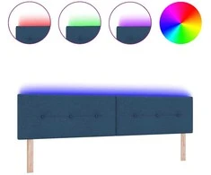 LED galvūgalis su LED juostelėmis Mėlyna 200 cm audinys