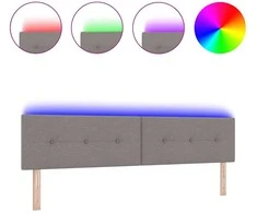 LED galvūgalis Taupe audinys