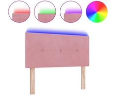 LED galvūgalis su LED juostelėmis Rožinė 80 cm Aksomas