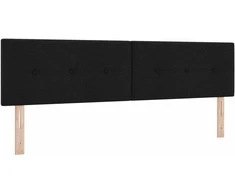 LED galvūgalis su LED juostelėmis Juodas 180 cm audinys