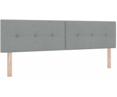 LED galvūgalis su LED juostelėmis Šviesiai pilka 180 cm audinys