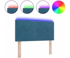 LED galvūgalis su LED juostelėmis Mėlyna 100 cm Aksomas