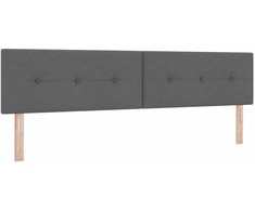 LED galvūgalis su LED juostelėmis Tamsiai pilka 200 cm audinys