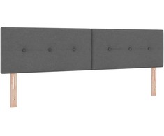 LED galvūgalis su LED juostelėmis Tamsiai pilka 180 cm audinys