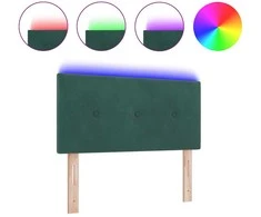 LED galvūgalis su LED juostelėmis Žalia 100 cm Aksomas