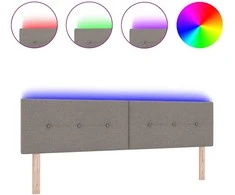 LED galvūgalis Taupe audinys