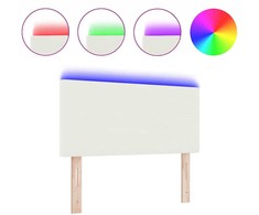 LED galvūgalis su galvūgalio Kreminė 90 cm Kordūrinis audinys