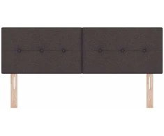 LED galvūgalis su LED juostelėmis Tamsiai rudas 160 cm audinys