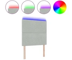 LED galvūgalis su LED juostelėmis Šviesiai pilka 100 cm Aksomas