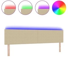 LED galvūgalis Pilkai žalia 200 cm Kordūrinis audinys