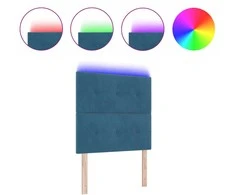 LED galvūgalis su LED juostelėmis Mėlyna 100 cm Aksomas