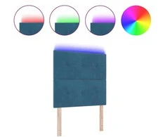 LED galvūgalis su LED juostelėmis Mėlyna 80 cm Aksomas