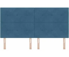 LED galvūgalis su LED juostelėmis Mėlyna 180 cm Aksomas