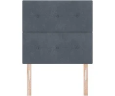 LED galvūgalis su LED juostelėmis Pilka 80 cm Aksomas