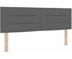 LED galvūgalis su LED juostelėmis Tamsiai pilka 160 cm audinys