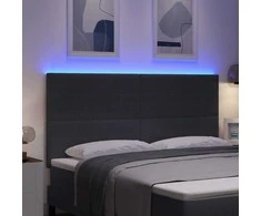 LED galvūgalis Tamsiai pilka 180 cm Kordūrinis audinys