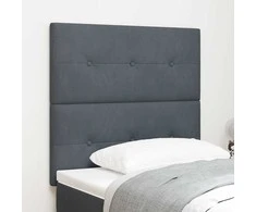 LED galvūgalis su LED juostelėmis Pilka 90 cm Aksomas