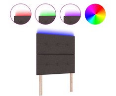LED galvūgalis su LED juostelėmis Tamsiai rudas 100 cm audinys