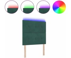 LED galvūgalis su LED juostelėmis Žalia 100 cm Aksomas