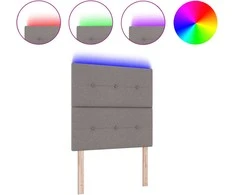 LED galvūgalis su LED juostelėmis Taupe 100 cm audinys