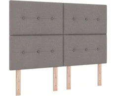 LED galvūgalis su LED juostelėmis Taupe 144 cm audinys