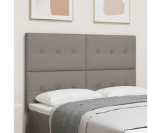 LED galvūgalis su LED juostelėmis Taupe 160 cm audinys
