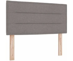 LED galvūgalis su LED juostelėmis Taupe 90 cm audinys