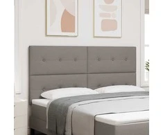 LED galvūgalis su LED juostelėmis Taupe 180 cm audinys