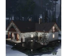 LED girlianda varvekliai, 10m, 400 šaltų baltų LED, 8 funkcijos