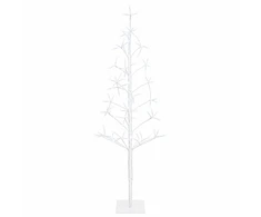 LED girliandų Kalėdų eglutė Balta 18 x 18 x 120 cm Plienas